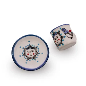 قهوه خوری و نعلبکی مرغک و خورشیدی